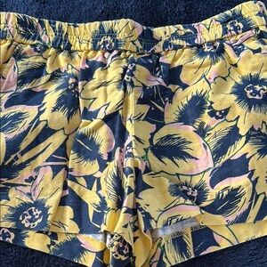 J. Crew Yellow and Blue Shorts with Elastic Waistband